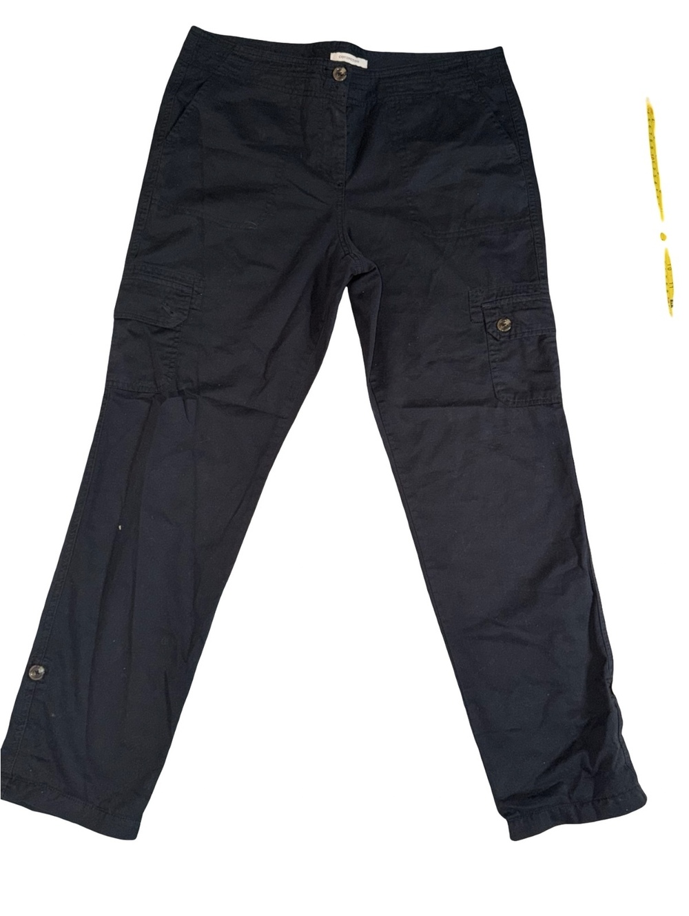 Covington Women’s Cargo Pants Size 12 Black Cotton Utility Straight Leg